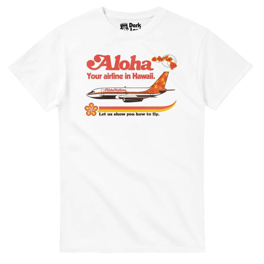 Aloha Airlines - Retro Defunct Hawaiian Aloha Travel T-Shirt