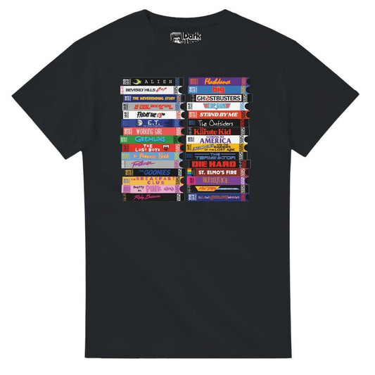 Retro 80s Movies VHS Stacks T-Shirt