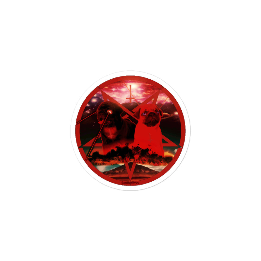 Red Pugtagram Sticker