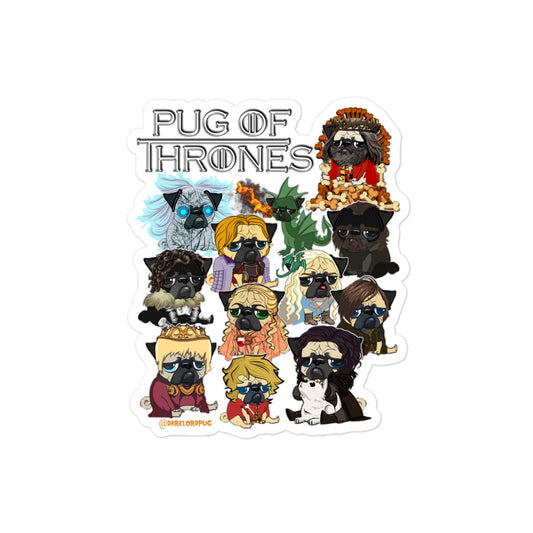 Game of Pugs Sticker