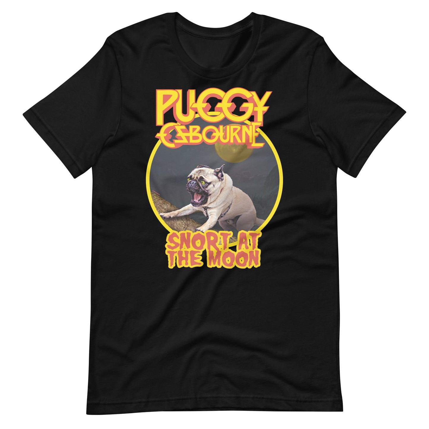 Puggy Osbourne Snort at the Moon Unisex T-Shirt
