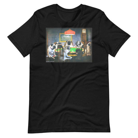 Pugs Playing Poker Unisex T-Shirt