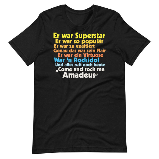 Rock Me Amadeus Lyrics Unisex T-Shirt
